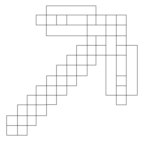 Kolorowanka kilof minecraft